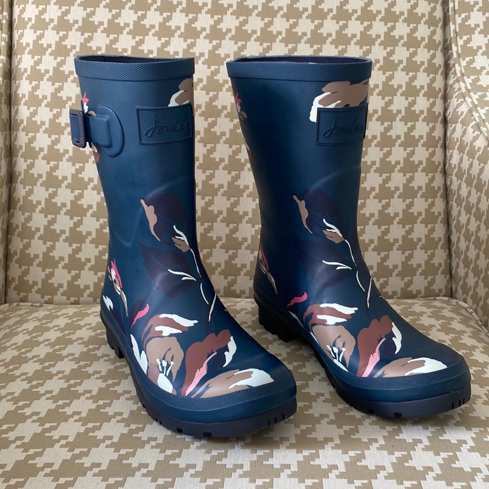 Joules Molly Mid- Calf Rain Boots Size US 6